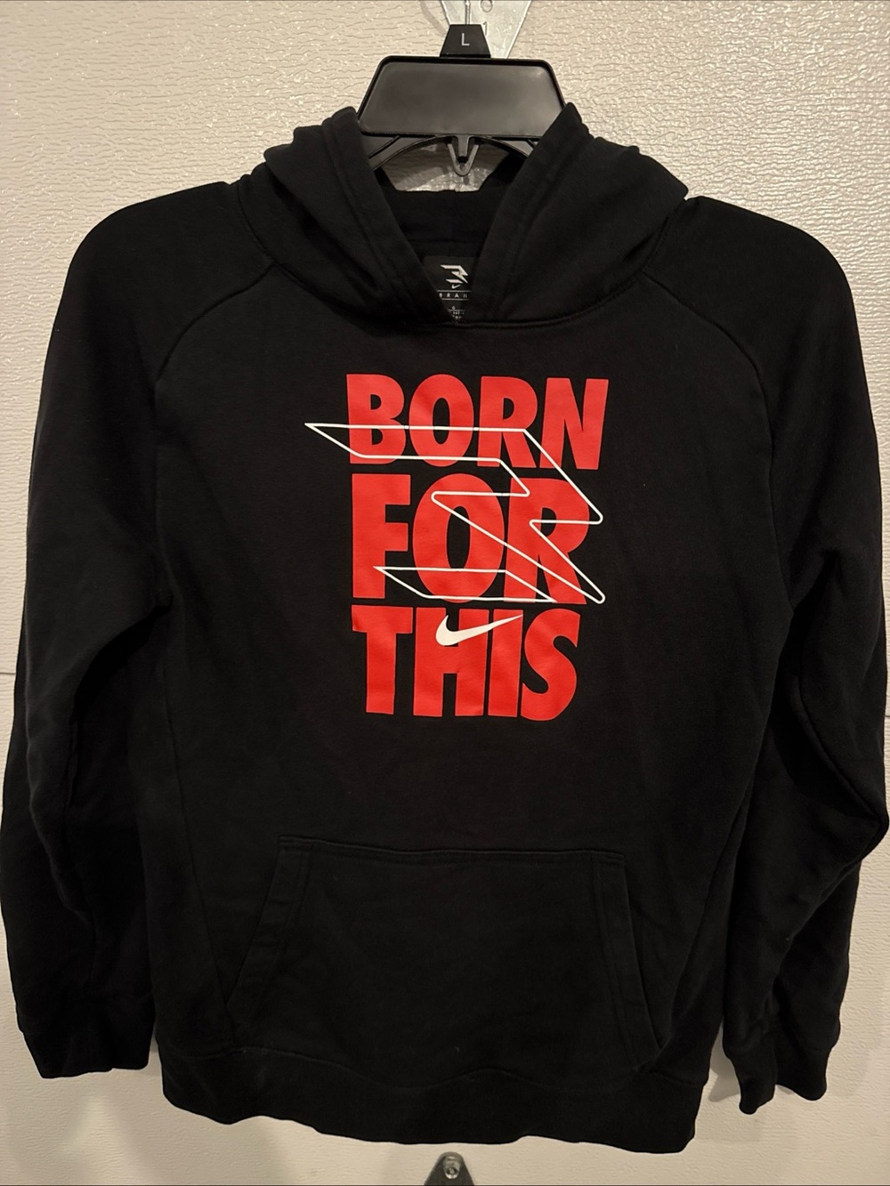 Nike 3BRAND Russell Wilson Born For This Hoodie Boys Youth Large Black Red